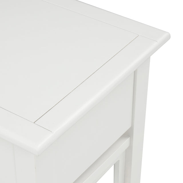 TREXM Console Table with 2 Drawers and Bottom Shelf, Entryway Accent Sofa Table (White)