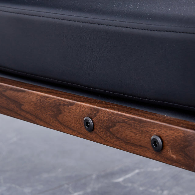 Sofa Chair Set of 2.Black PU Leather Accent Arm Chair Mid Century Modern Upholstered Armchair with Imitation solid wood color Metal Frame Padded Backrest and Seat Cushion Sofa Chairs for Living Room