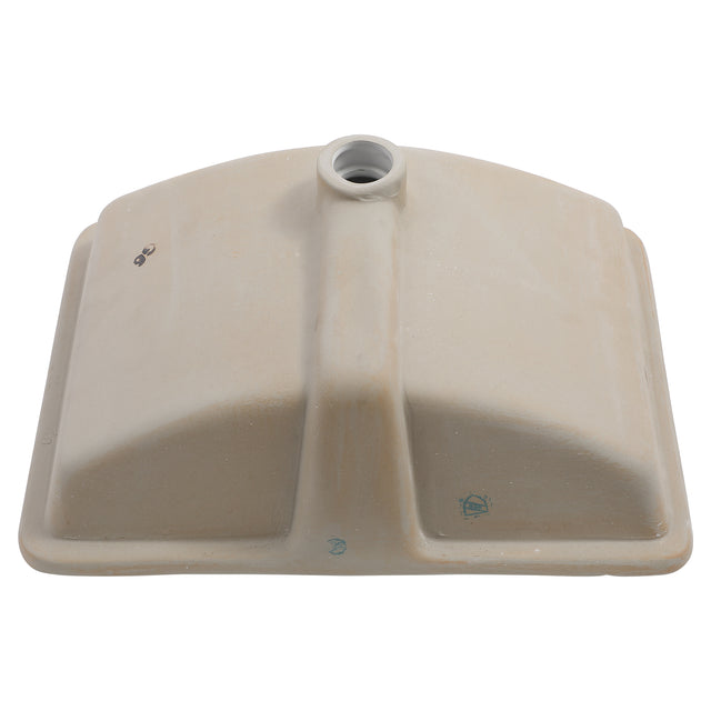 Bathroom Sink Rectangle Deep Bowl Pure White Porcelain Ceramic Lavatory Vanity Sink Basin with Overflow