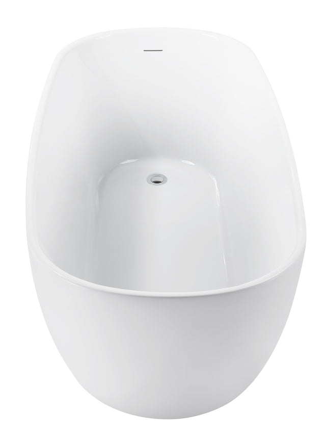59" 100% Acrylic Freestanding Bathtub,Contemporary Soaking Tub,white bathtub