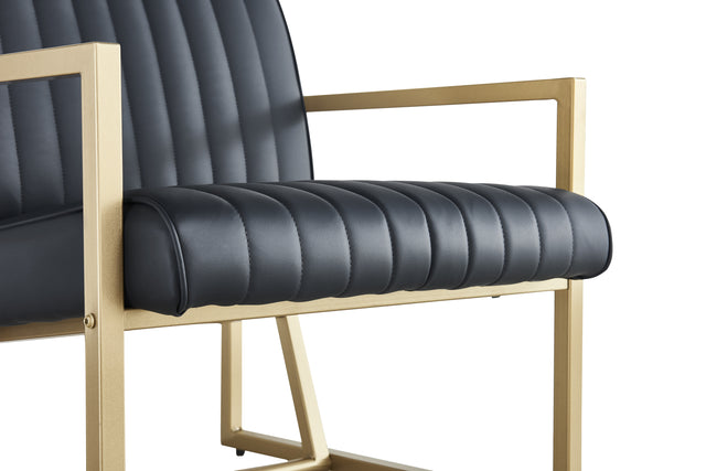 Modern design high quality PU(BLACK)+ steel armchair,for Kitchen, Dining, Bedroom, Living Room