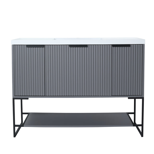 48 Inch Freestanding Bathroom Vanity With Resin Basin,48x18-BVA01148RG