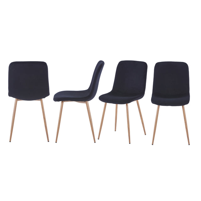 Dining Chair 4PCS(BLACK),Modern style,New technology,Suitable for restaurants, cafes, taverns, offices, living rooms, reception rooms.Simple structure, easy installation.