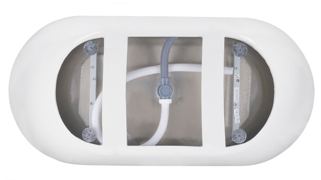 62" 100% Acrylic Freestanding Bathtub, Soaking Tub, White Bathtub