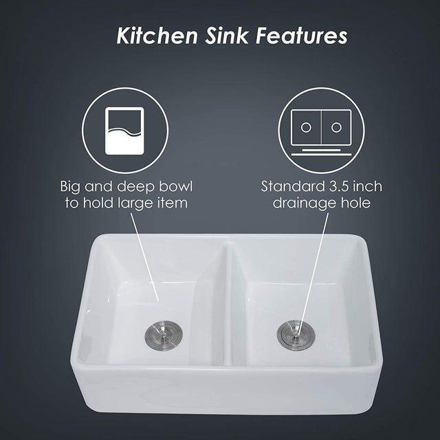 Farmhouse/Apron Front White Ceramic Kitchen Sink