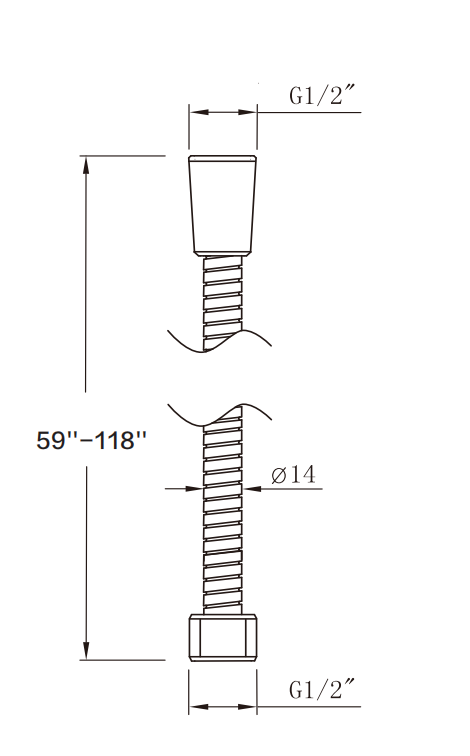 71 inches Shower Hose Extra Long Handheld Shower Head Hose Extension Replacement
