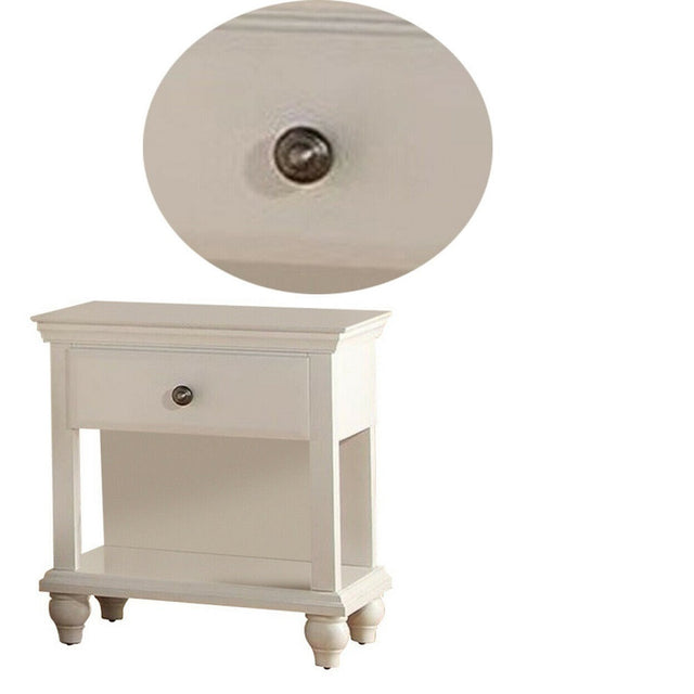 Lyndon Nightstand With One Drawer And Shelf In White Finish