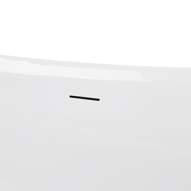 67" 100% Acrylic Freestanding Bathtub,Contemporary Soaking Tub,white Bathtub