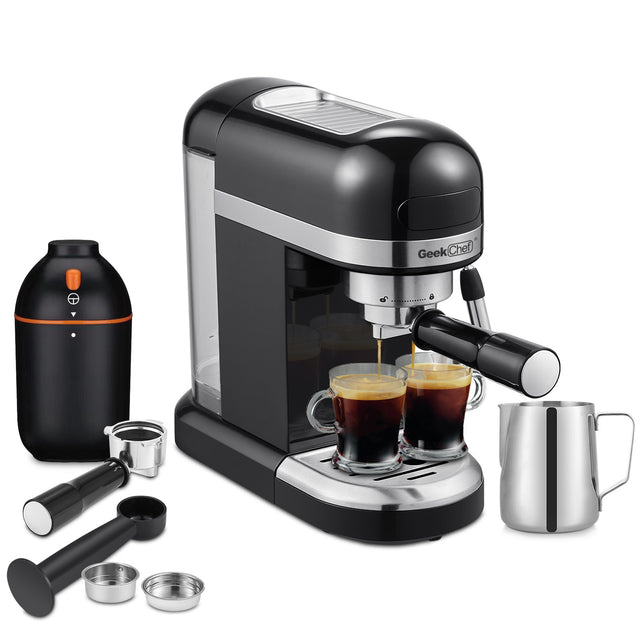 20 Bar Espresso Machine , 1350W High Performance, 1.4 Ldetachable transparent water tank, Thermo block beating system,With safety valve(Banned from selling on Amazon)