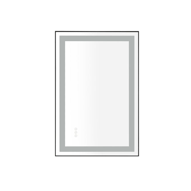 36*24 LED Lighted Bathroom Wall Mounted Mirror with High Lumen+Anti-Fog Separately Control