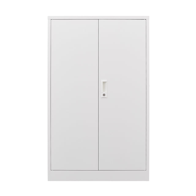 Metal Storage Cabinet with Locking Doors and Adjustable Shelf, Folding Filing Storage Cabinet , Folding Storage Locker Cabinet for Home Office,School,Garage, White