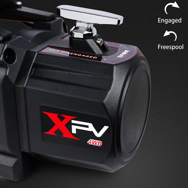 X-BULL Electric Winch XPV 14500 LBS 12V Synthetic Red Rope New Arrival Jeep Towing Truck 4WD