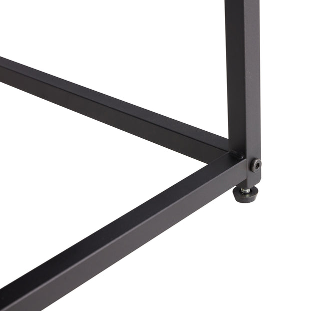 Modern Nesting Coffee Tables Set, Marble Black, 2pc, 31.5''L 31.5''W 17.72''H