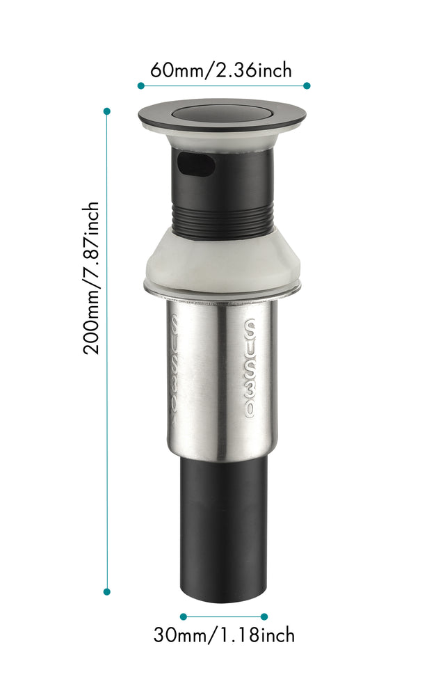 4 Inch 2 Handle Centerset Matte Black Lead-Free Bathroom Faucet, with Copper Pop Up Drain and 2 Water Supply Lines