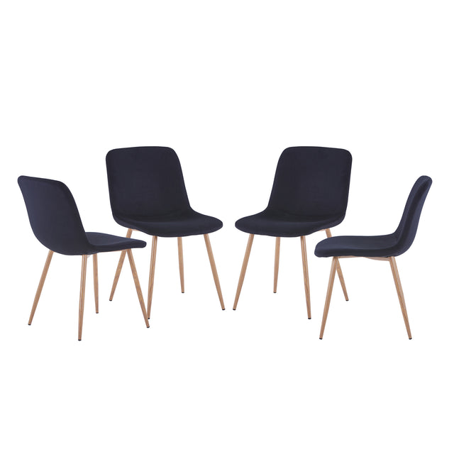 Dining Chair 4PCS(BLACK),Modern style,New technology.Suitable for restaurants, cafes, taverns, offices, living rooms, reception rooms.