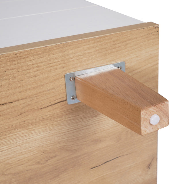 Modern Design Wooden Dresser Bedroom Storage Drawer Organizer Closet Hallway Storage Cabinet with 4 Drawers, Wood Dresser Chest Accent Cabinet for Living Room Bedroom
