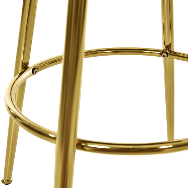 TOPMAX Modern 30inch Bar Stools, Bar Dining Chairs with Velvet Upholstered Back and Seat Cushions for Dining Room, Home Bar, Set of 2, Gray