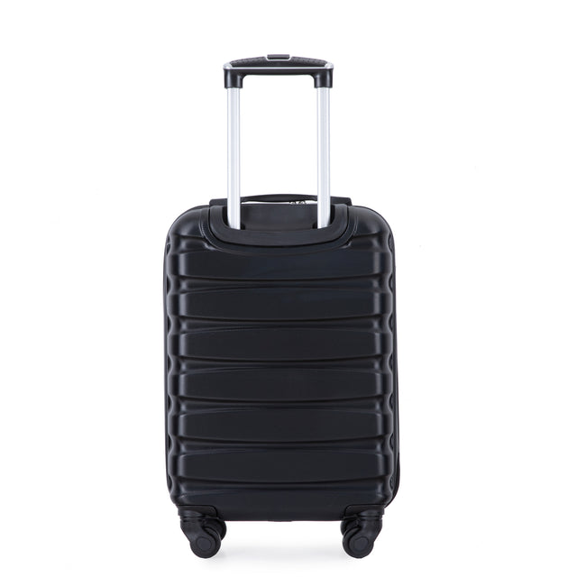 20" Carry on Luggage ABS Lightweight Suitcase, Spinner Wheels, TSA Lock, Black