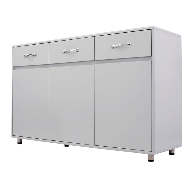 Three Doors Side Table-Grey