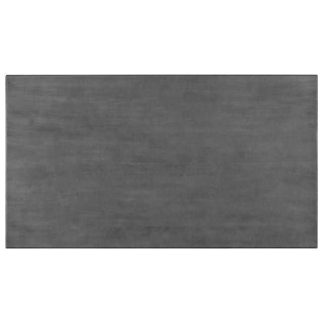 TREXM Industrial Style 72" Wooden Rectangular Table with Chain Bracket (Gray)