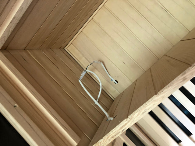 Deluxe version Plus One person Far infrared Hemlock Sauna room with LED colour lights