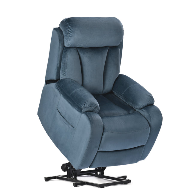 Lift Chair Recliner for Elderly Power Remote Control Recliner Sofa Relax Soft Chair Anti-skid Australia Cashmere Fabric Furniture Living Room Dark Gray