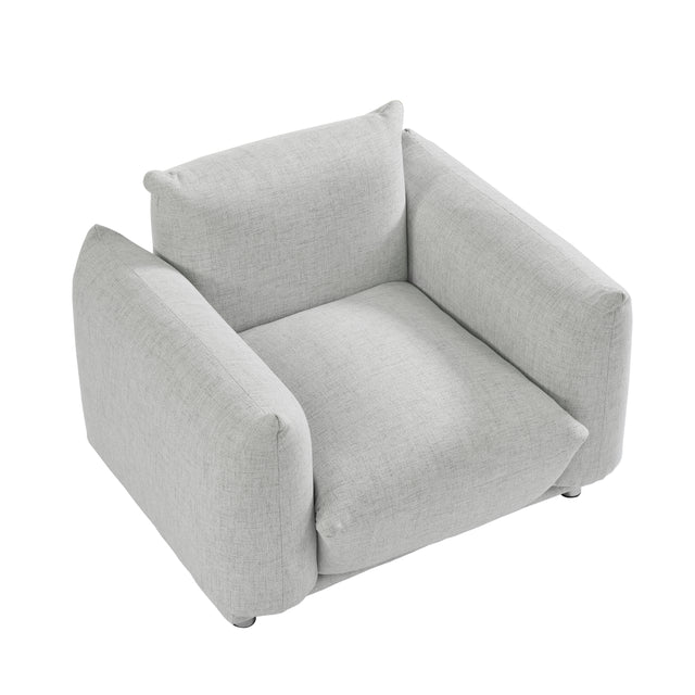 Sherpa Accent Chair Single Sofa 42"W Accent Chair for Bedroom Living room Apartment, White
