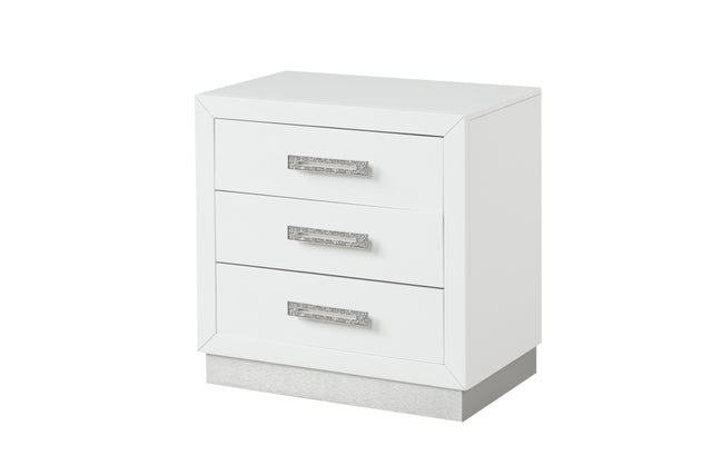 Coco King 5-N Pc Vanity LED Bedroom Set Made with Wood in Milky White