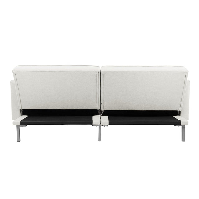 74.8" Linen Upholstered Modern Convertible Folding Futon Sofa Bed for Compact Living Space, Apartment, Dorm