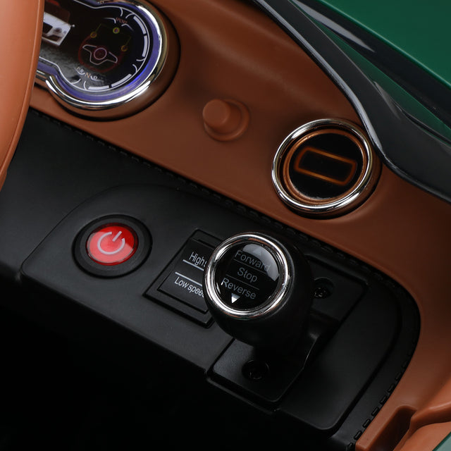 Bentley Officially Licensed kids Ride On Car, Kids Electric Vehicle with Lights, Music and Remote Control, Ride On Toy for Boys and Girls Aged 3-8, Dark Green