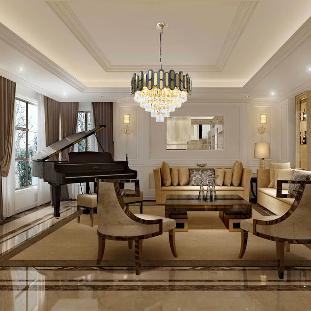 Modern American pendant diamond crystal chandelier -8 bulbs