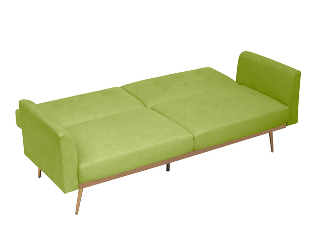 ETA 2022-02-21Cotton living room sofa. Rose metal feet convertible bed folds