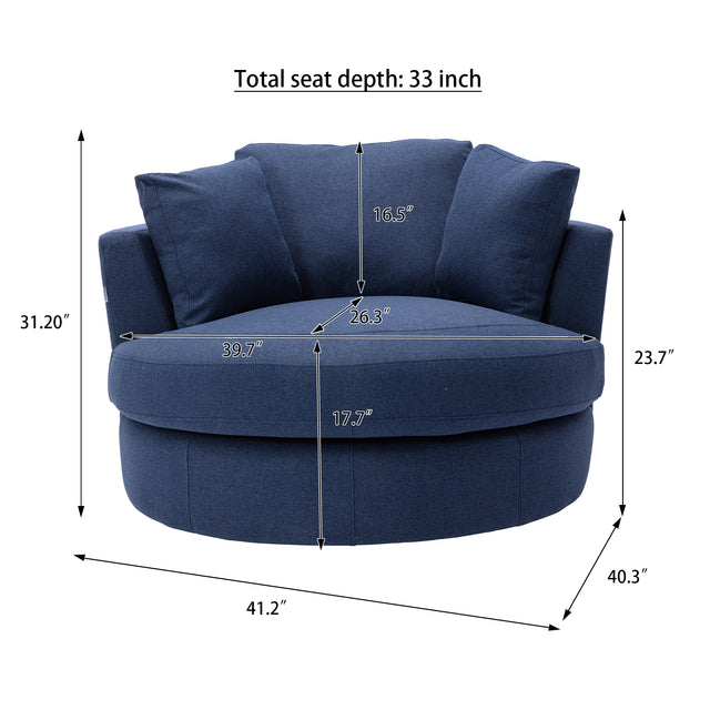 Modern Akili swivel accent chair barrel chair for hotel living room Modern leisure chair