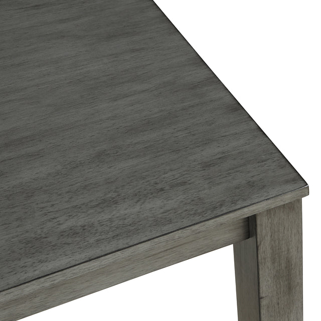 TOPMAX Brand 5 Piece Vintage Rectangular Counter Height Bar Table with 4 chairs, Wood Dining Table and Chair Set for Dining Room, Pub and Bistro, Antique Graywash