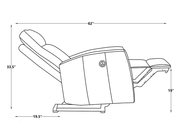Malmo Power Recliner with USB Charger