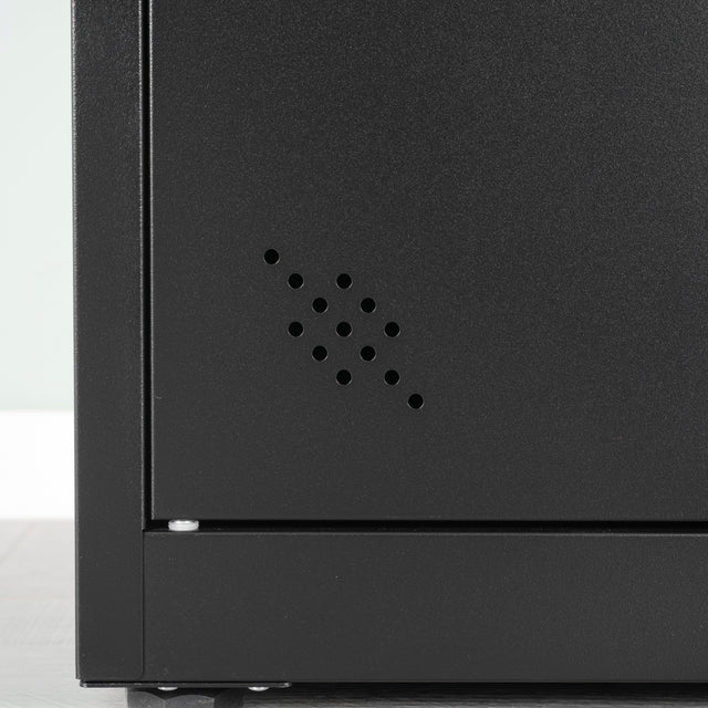 High Storage Cabinet with 2 Doors and 4 Partitions to Separate 5 Storage Spaces, Home/ Office Design