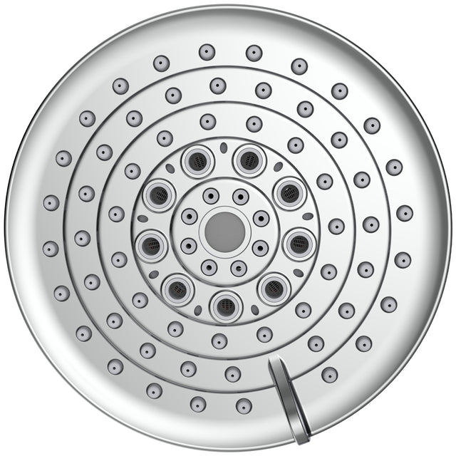 6 Spray Settings High Pressure Shower Head 5" Rain Fixed Showerhead - Chrome Adjustable Shower Head with Anti-Clogging Nozzles, Low Flow Easily Installation