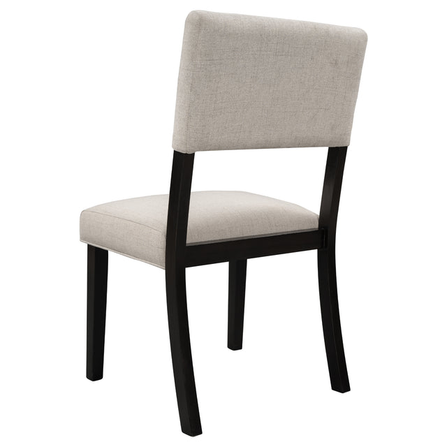 TREXM 5-Piece Kitchen Dining Table Set Round Table with Bottom Shelf, 4 Upholstered Chairs for Dining Room