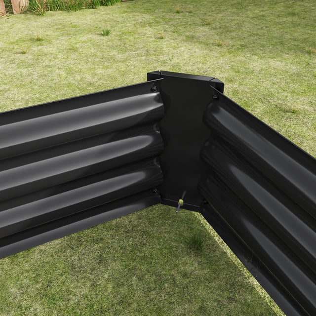 Raised Garden Bed Outdoor, 6×3×1ft , Metal Raised  Rectangle Planter Beds for Plants, Vegetables, and Flowers - Black