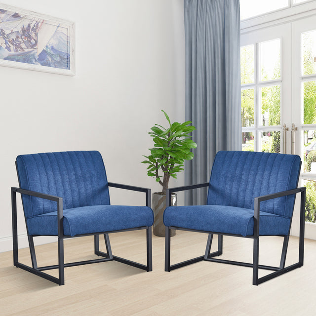 Modern design high quality fabric(BLUE) + steel armchair,for Kitchen, Dining, Bedroom, Living Room