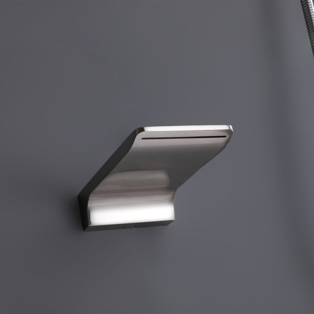 Trustmade Wall Mounted Square Rainfall Pressure Balanced Complteted Shower System with Rough-in Valve, 3 Function, 10 inches Brushed Nickel - 3W02