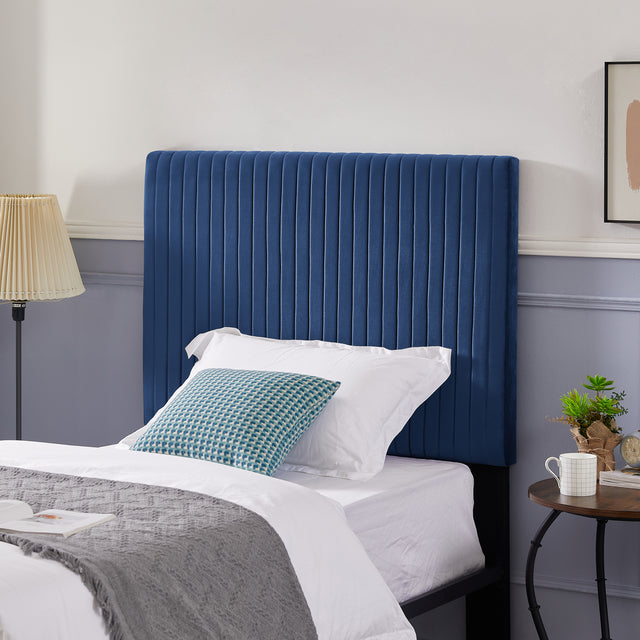 B110 Twin bed Beautiful line stripe cushion headboard  Strong iron frame with high temperature paint