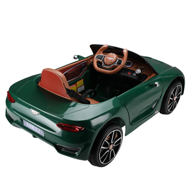 Bentley Officially Licensed kids Ride On Car, Kids Electric Vehicle with Lights, Music and Remote Control, Ride On Toy for Boys and Girls Aged 3-8, Dark Green