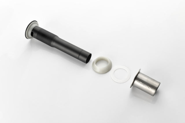 4 Inch 2 Handle Centerset Matte Black Lead-Free Bathroom Faucet, with Copper Pop Up Drain and 2 Water Supply Lines