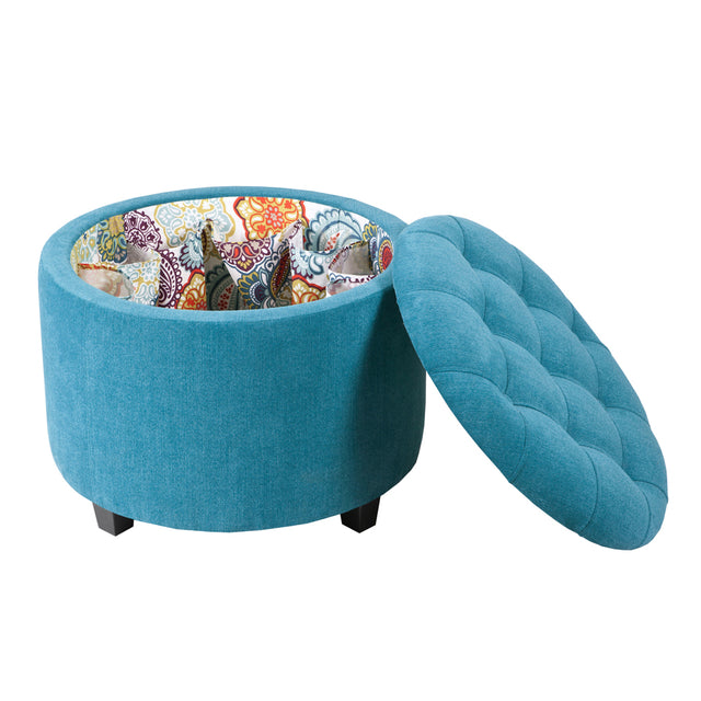 Sasha Round Storage Ottoman