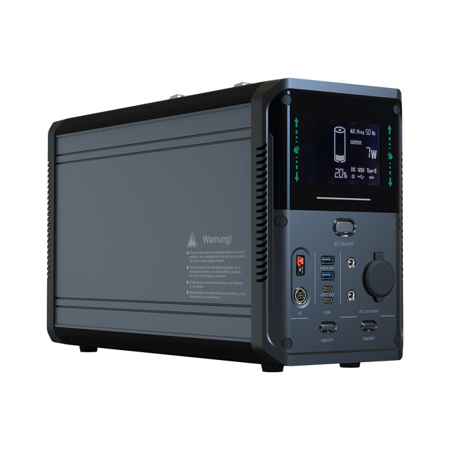 Portable Power Bank with 1500W Max Load PowerLiFePO4,1380Wh, 28.8V/48Ah,2xUSB-A(18W),2xUSB-C( 60W),2xDC5521( 12V 120W) 2xAC110V 50Hz/60Hz