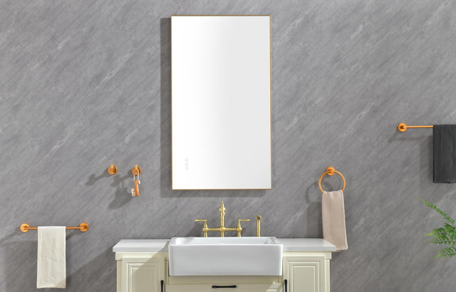 Super Bright Led Bathroom Mirror with Lights, Metal Frame Mirror Wall Mounted Lighted Vanity Mirrors for Wall, Anti Fog Dimmable Led Mirror for Makeup, Horizontal/Verti