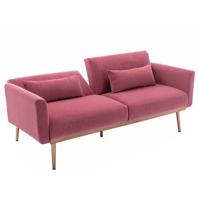 COOLMORE  Velvet  Sofa , Accent sofa .loveseat sofa with  metal  feet