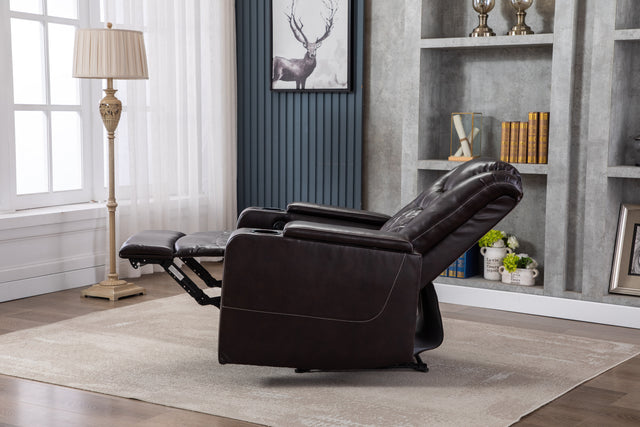New Design PU Material With Cup Hold Storage USB Recliner