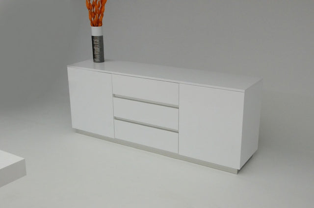 A&X Skyline White Crocodile Lacquer Buffet